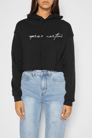 ESPRESSO MARTINI CROP HOODIE - madebytony