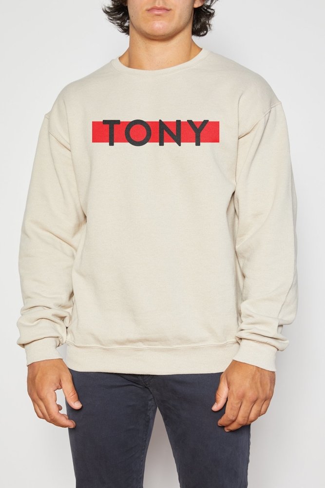 TONY BAR LOGO CREW SWEATSHIRT - madebytony