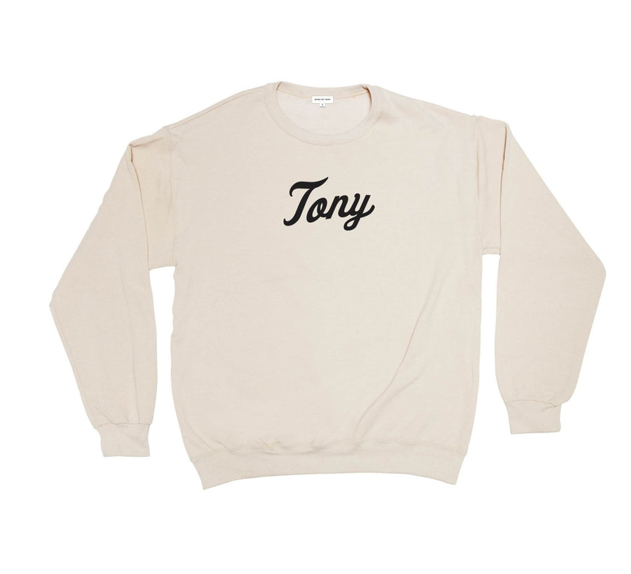 TONY SCRIPT CREW SWEATSHIRT - madebytony