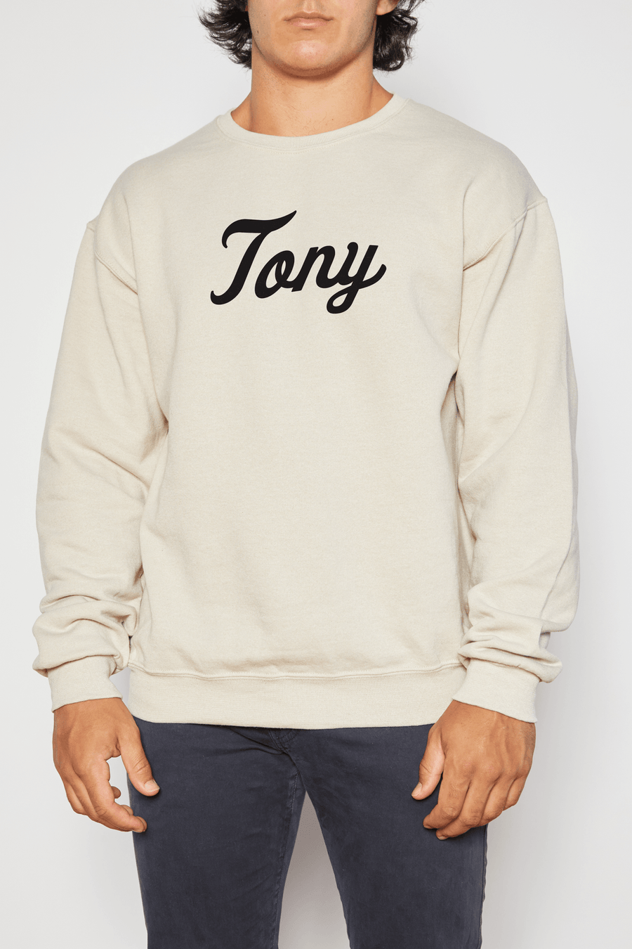 TONY SCRIPT CREW SWEATSHIRT - madebytony